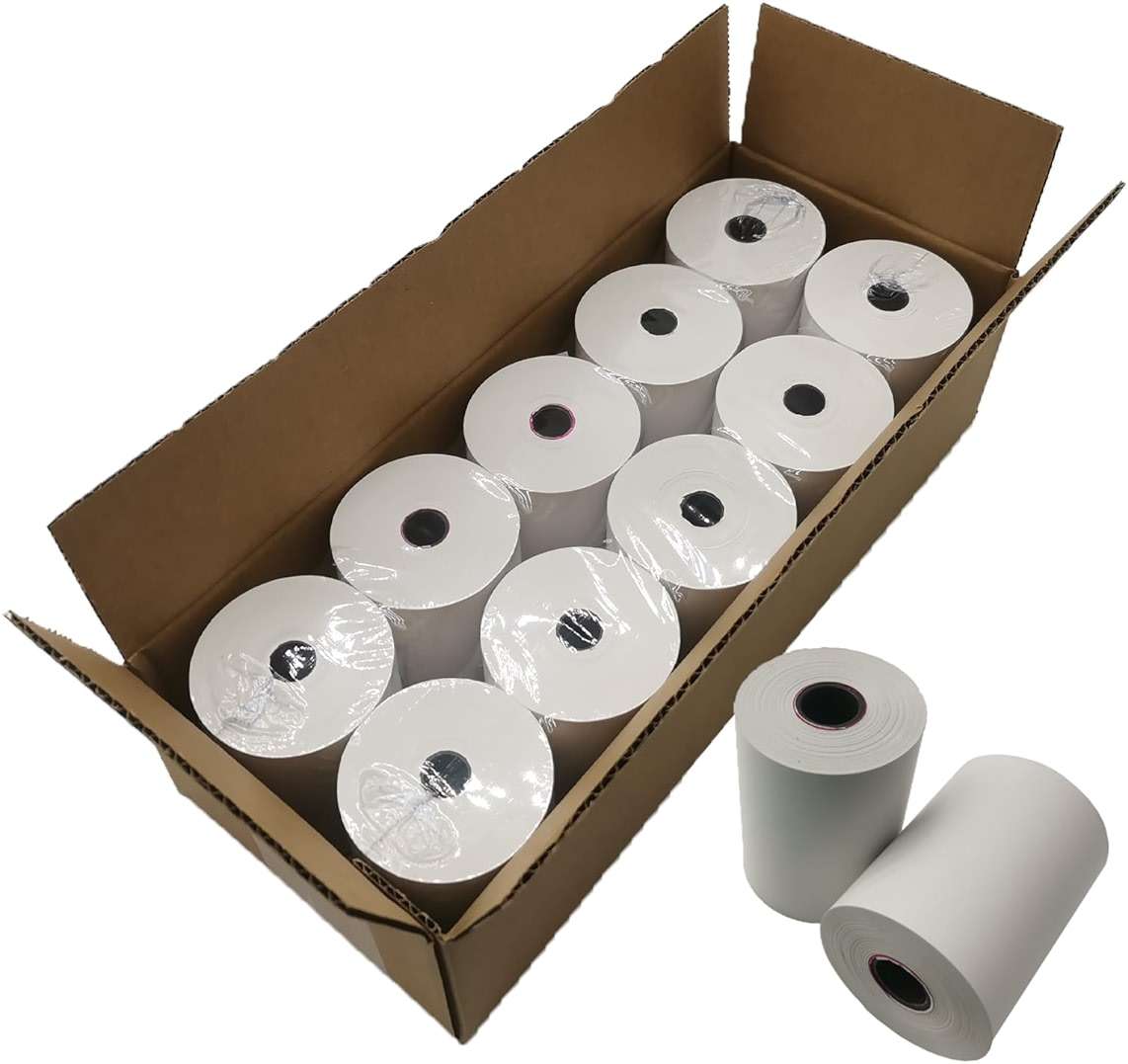 (10 Rolls) 3 1/8 x 230 Thermal Paper Rolls, BPA Free Thermal Receipt Paper Rolls, 3.125 inch Wide and 230 ft Long Per Thermal Paper Receipt Roll - Image 1