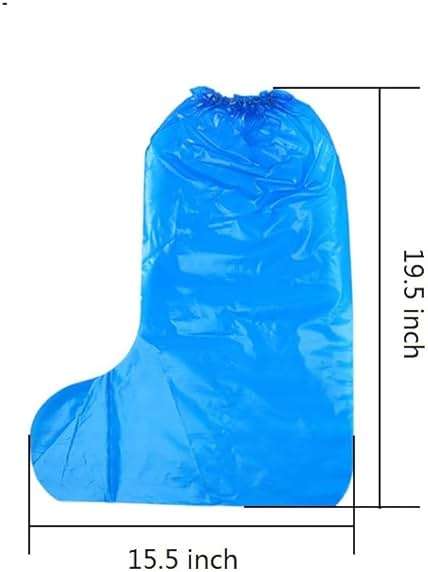 Fancystyle Pack of 80 Disposable Thicker Boot and Shoe Covers 19 inch Tall Extra Large Resistant Water/Skid Resistant Blue (80) - Image 2