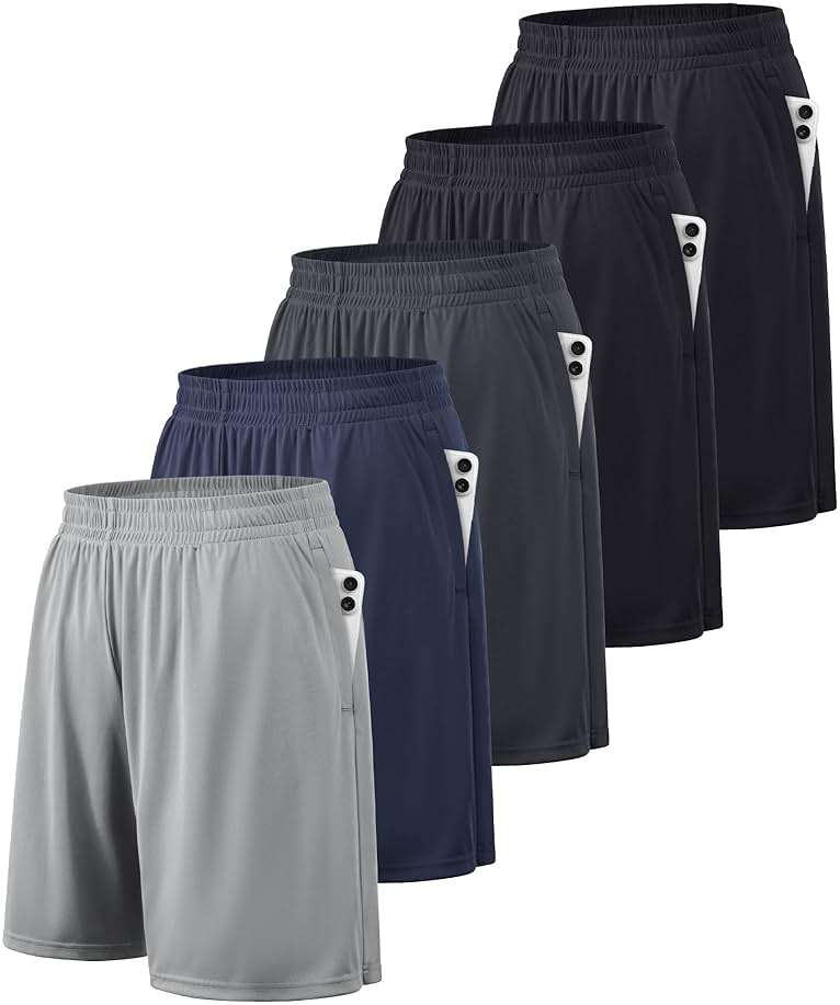 BALENNZ Athletic Shorts for Men with Pockets and Elastic Waistband Quick Dry Activewear - Image 1