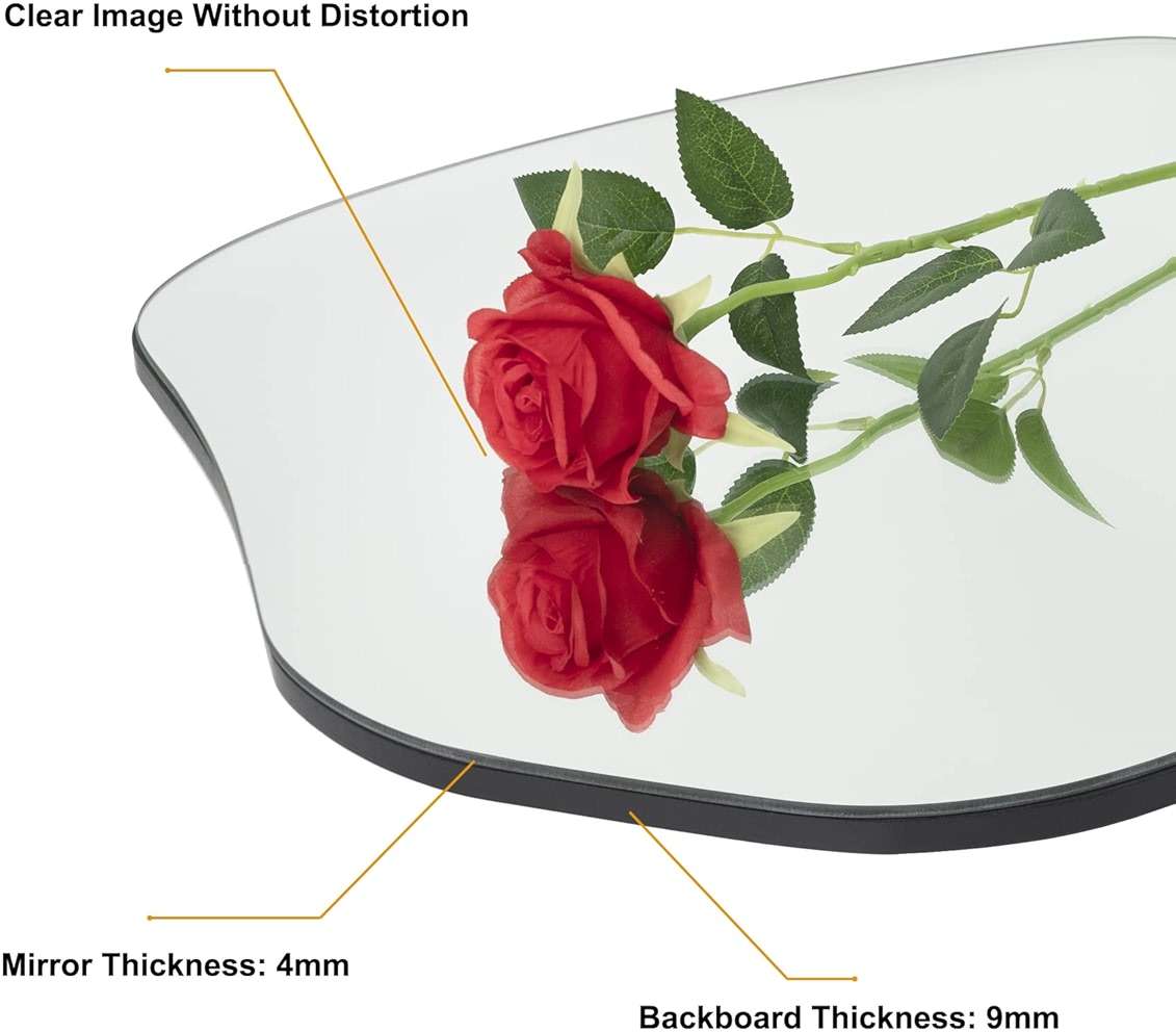 BOMINICA Irregular Wall Mirror - Asymmetrical Mirror for Bathroom, Living Room, Entryway, Bedroom - 20" x 28" - Image 3
