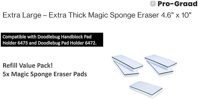 Magic Mopper 4610 Eraser Pads - 5 Pack 4.5" x 10" x 1" Commercial Grade Melamine Mop Sponges for Floor, Tile, Grout, Baseboard, Walls-Durable & Versatile Cleaning - Pack of 5 - Image 6