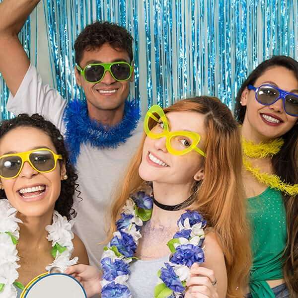 2 Pack Blue Streamers Party Decorations Fringe Backdrop Ocean Themed Decorations Foil Curtain Backdrop Blue Birthday Ocean Party Decor Supplies - Image 2