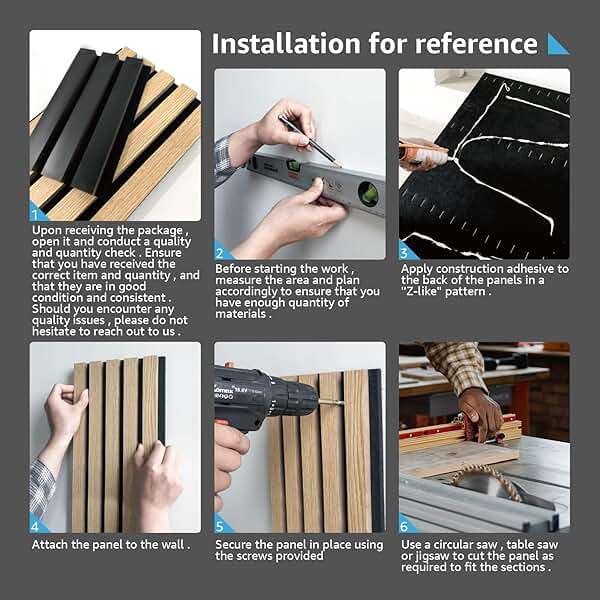 Art3d 2 Wood Slat Acoustic Panels for Wall and Ceiling - 3D Fluted Sound Absorbing Panel with Wood Finish - Walnut - Image 9