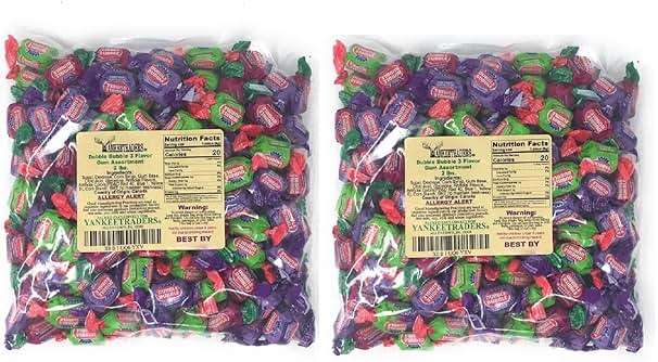 Triple Fruit Flavor Dubble Bubble Wrapped Bubble Gum, Bulk Pack, 4 Pounds - Image 3