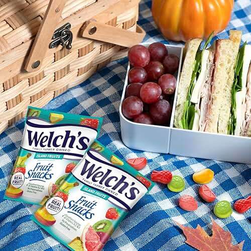Welch's Fruit Snacks, Fruit Punch & Island Fruits, Individual Single Serve 0.8 oz bags (Pack of 40) - Image 5