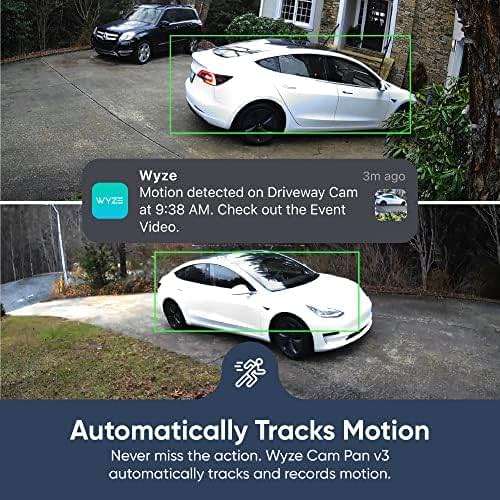 WYZE Cam Pan v3 Indoor/Outdoor IP65-Rated 1080p Pan/Tilt/Zoom Wi-Fi Smart Home Security Camera with Color Night Vision, 2-Way Audio, Compatible with Alexa & Google Assistant, White, 2-Pack - Image 3