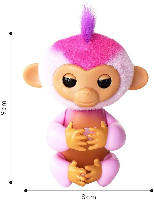 Fingerlings 2023 New Interactive Baby Monkey Reacts to Touch – 70+ Sounds & Reactions – Harmony (Pink) - Image 3