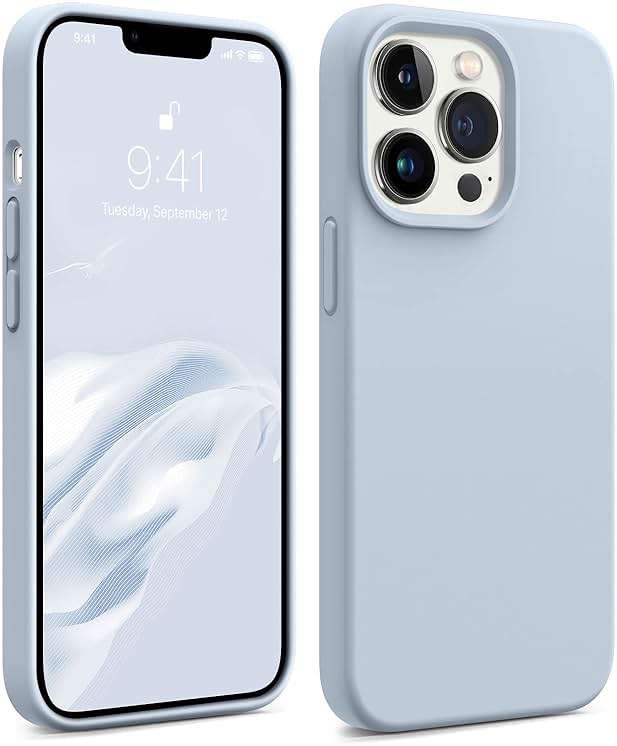 AOTESIER Magnetic for iPhone 13 Pro Max Case, [Compatible with MagSafe] [Military Shockproof Protection] Silicone Phone Case with Soft Anti-Scratch Microfiber Lining, 6.7 inch, Baby Blue - Image 1