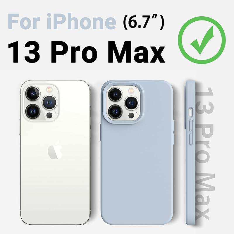 AOTESIER Magnetic for iPhone 13 Pro Max Case, [Compatible with MagSafe] [Military Shockproof Protection] Silicone Phone Case with Soft Anti-Scratch Microfiber Lining, 6.7 inch, Baby Blue - Image 6