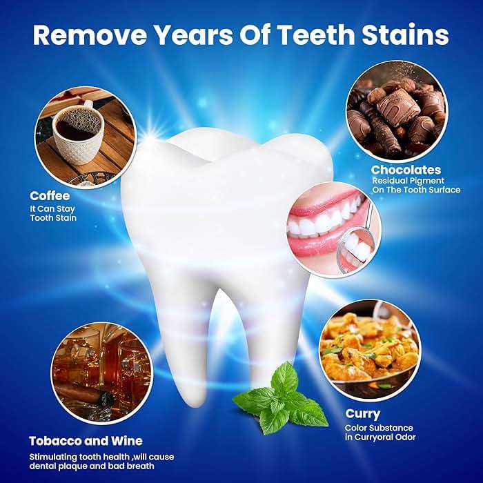 Teeth Whitening Strips, 28 Pcs Whitening Strips for Teeth Sensitive, Effective and Safe Whiting Stripes Reduced Sensitivity White-Strips, Helps Remove Smoking/Coffee/Soda/Wine Stain (14 Treatments) - Image 2
