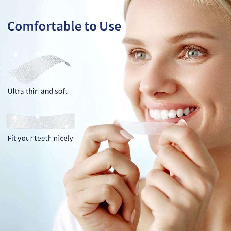 Teeth Whitening Strips, 28 Pcs Whitening Strips for Teeth Sensitive, Effective and Safe Whiting Stripes Reduced Sensitivity White-Strips, Helps Remove Smoking/Coffee/Soda/Wine Stain (14 Treatments) - Image 4