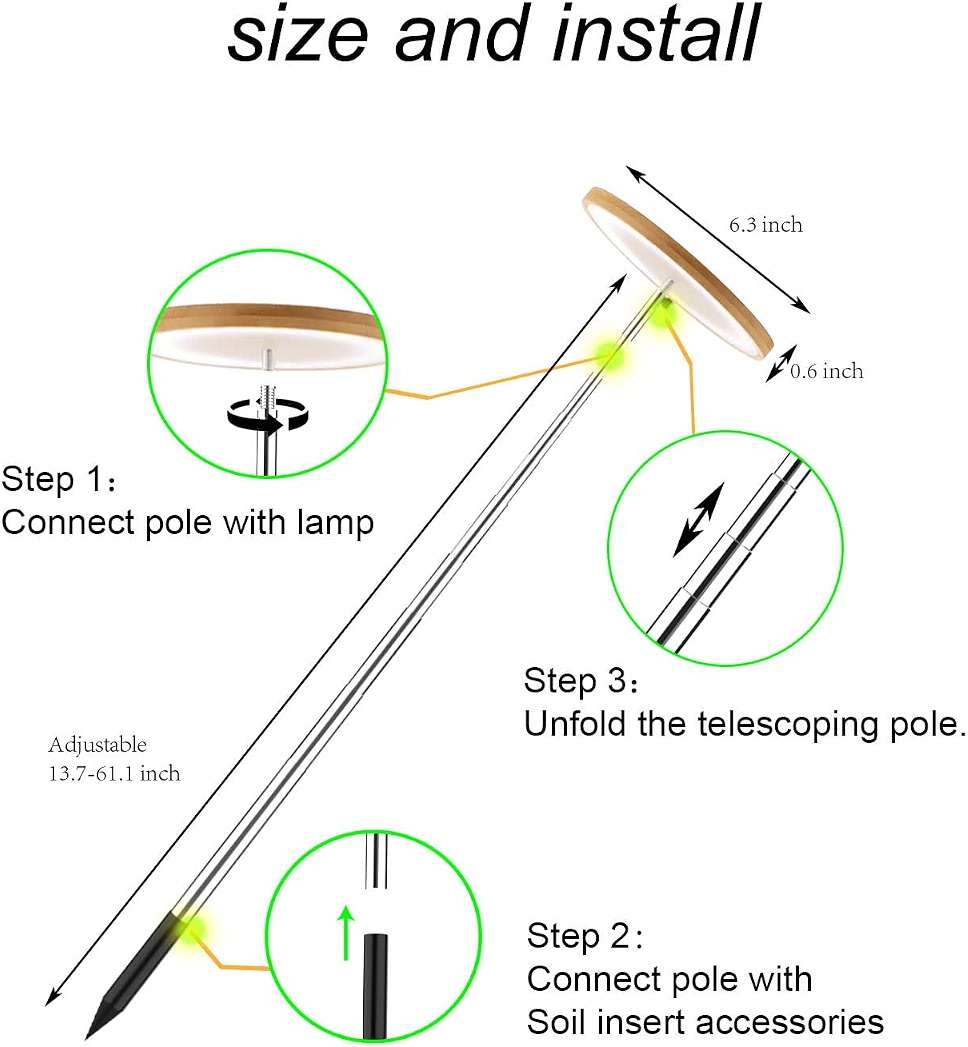 yadoker Plant Grow Light, LED Growing Light Full Spectrum for Indoor Plants,Height Adjustable, Automatic Timer, 5V Low Safe Voltage,Idea for Large Plant Light - Image 6