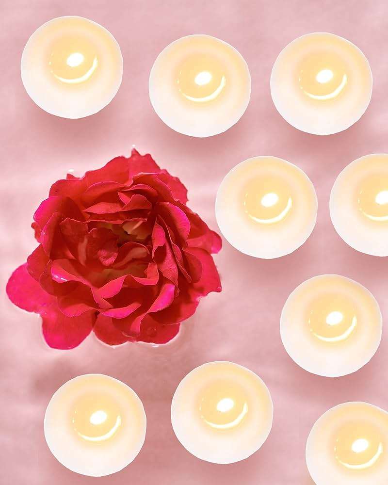 Qunclay 100 Pieces 1.65 Inch Floating Candles Unscented Dripless Tealight Candles Home Decorations Cute Elegant Candle Centerpieces at Wedding for Vases Party Accessories - Image 7