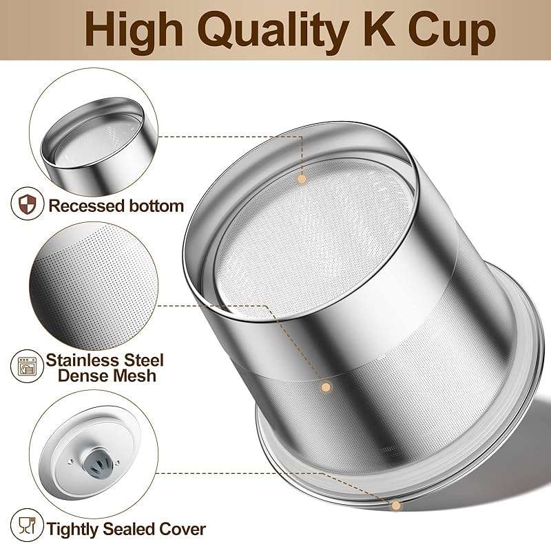 RETHONE Reusable K Cups Coffee Filter, Stainless Steel K Cup Reusable Coffee Pods Filters for Keurig 1.0 & 2.0 Coffee Makers BPA-Free Refillable Coffee Filters (2 Packs) - Image 4
