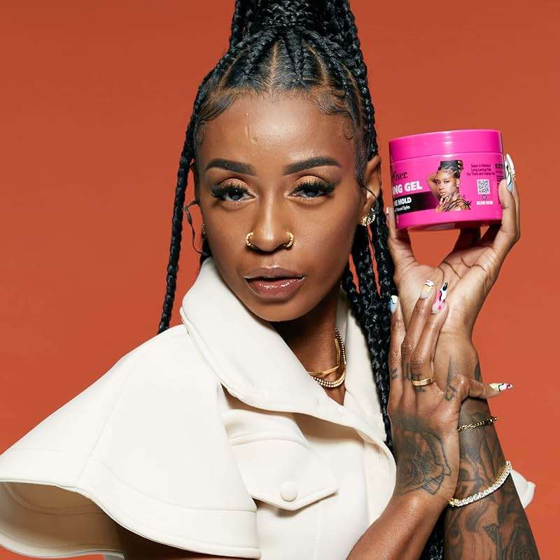 Red by Kiss Braiding Gel Extreme Hold Styler Fixer for Box Braids & Cornrows, Hydrating, Conditioning, Long-Lasting Frizz Control, 4C Moisturizing, Nourishing High Shine (6 fl. oz.) - Image 2