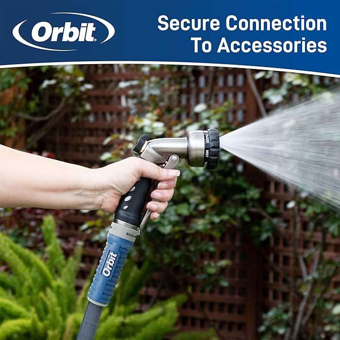 Orbit ExoJacket Fabric Garden Hose - 100 ft x 5/8 in - Heavy-Duty Fabric - Durable ExoJacket Construction - Antikink Technology for Constant Water Flow - Lightweight Professional-Grade Hose - 33180 - Image 4