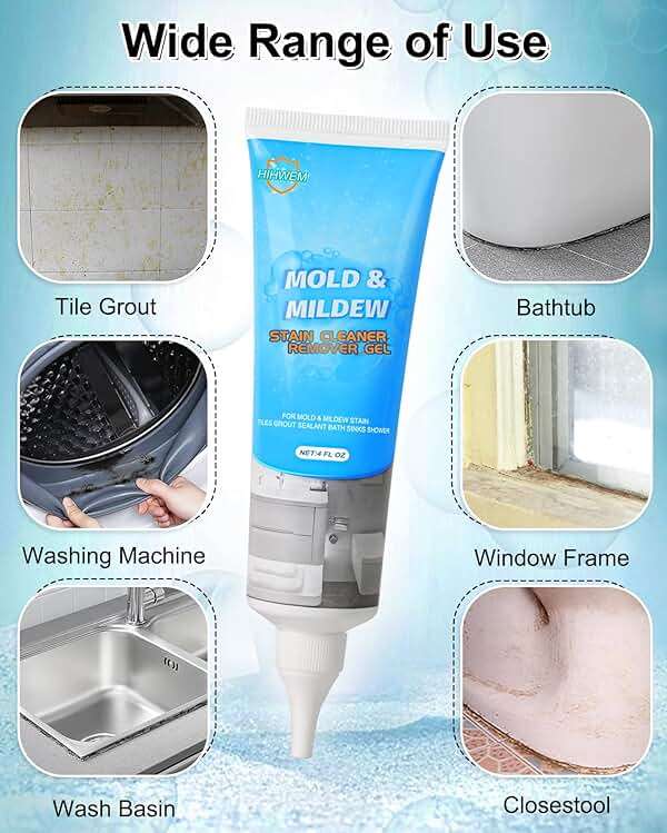 HIHWEM Mold Remover Gel, Household Washing Machine Cleaner for Washing Machine Seal, Bathroom Grout, Caulk, Mold Cleaner Best for Home Sink, Kitchen, Showers - Image 3