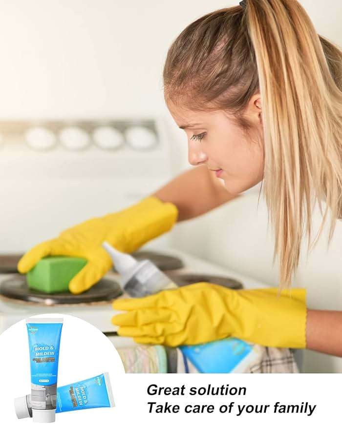 HIHWEM Mold Remover Gel, Household Washing Machine Cleaner for Washing Machine Seal, Bathroom Grout, Caulk, Mold Cleaner Best for Home Sink, Kitchen, Showers - Image 7