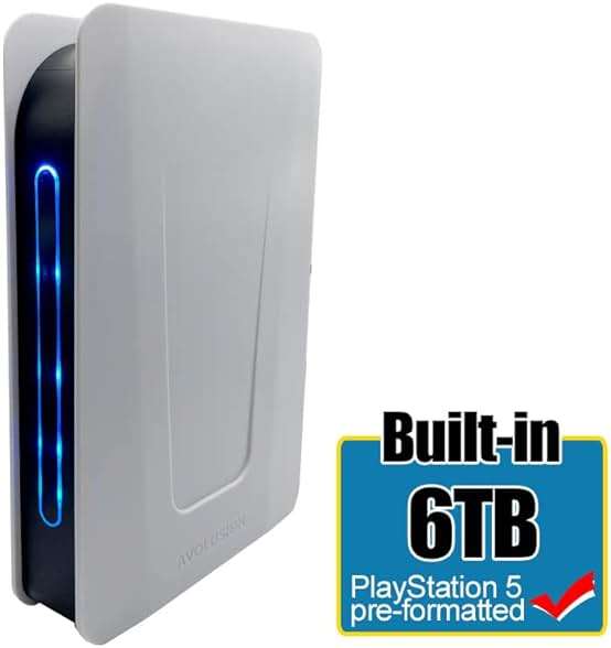 Avolusion PRO-T5 Series 6TB USB 3.0 External Gaming Hard Drive (for PS5 Game Console) (White) - 2 Year Warranty - Image 2