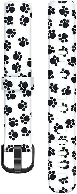 Intended for Fitbit Inspire 3 Bands Straps Printing Pattern Colorful Watch Band Wrist Strap Silicone Soft Sports Breathable Quick Fit Metal Replacement Wristband(Dog Claw) - Image 8