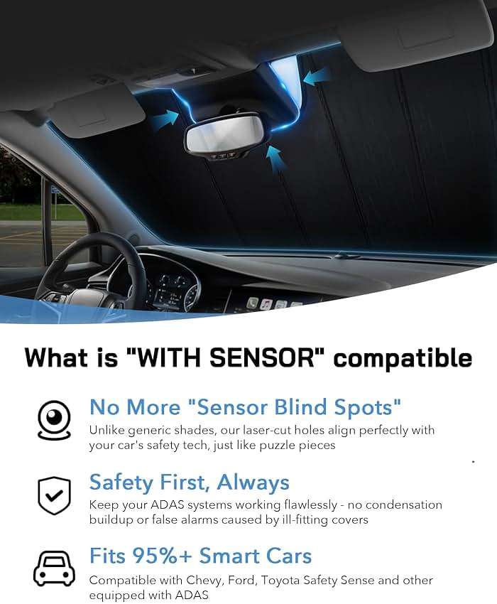 Pigenius Windshield Sunshade fits Hyundai Santa Cruz/Tucson 2022-2025 | Ultimate Cabin Cool & Defense - Image 5