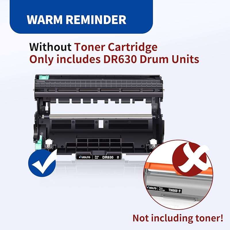 DR630 Drum (Not Toner) - Replacement Compatible for Brother DR-630 Drum Unit for Brother HL-L2300D HL-L2340DW HL-L2360DW HL-L2380DW DCP-L2540DW DCP-L2540DW MFC-L2705DW MFC-L2707DW Printer (2 Black) - Image 2