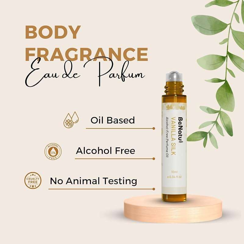 benatu Vanilla Perfume Oil Roll On for Women, Alcohol Free Eau de Parfum,Travel Size Essential Oil Body Fragrance, Long Lasting, Sweet Woody Scent, 10 ml - Image 3