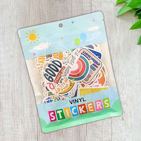 300PCS Affirmation Stickers, Holographic Motivational Sticker Pack, Positive Journal Encouraging Shiny Quotes for Kids, Teachers, Classroom, Waterproof Scrapbook Supplies - Image 9
