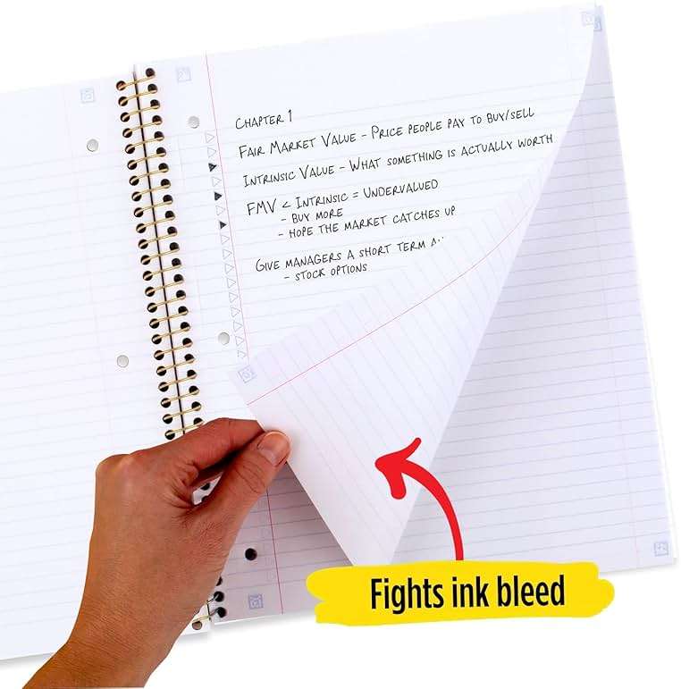Five Star Spiral Notebook + Study App, 1 Subject, College Ruled Paper, 8-1/2" x 11", 80 Sheets, 1 Count, Selected Design Will Vary (820156F) - Image 7
