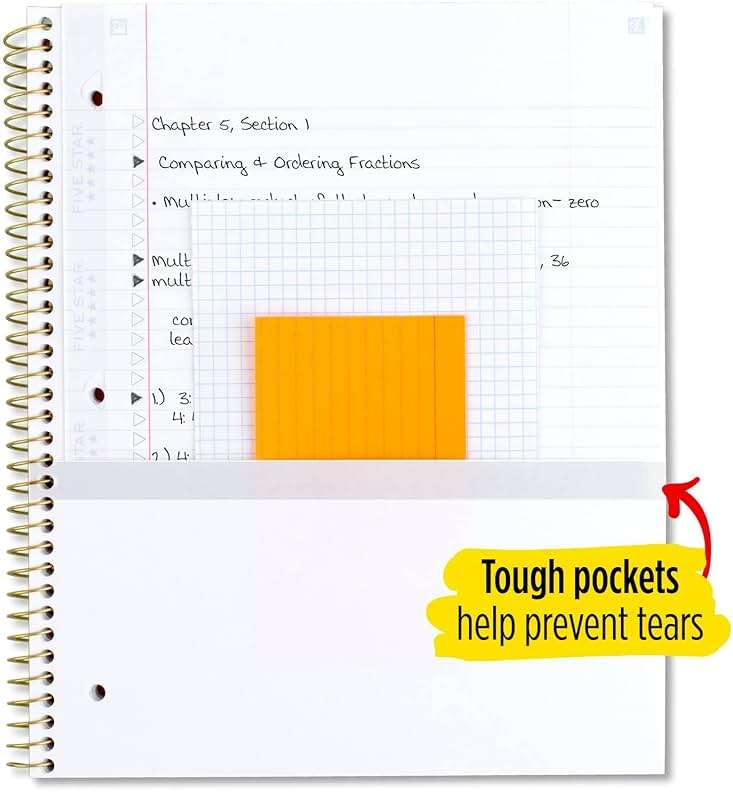 Five Star Spiral Notebook + Study App, 1 Subject, College Ruled Paper, 8-1/2" x 11", 80 Sheets, 1 Count, Selected Design Will Vary (820156F) - Image 8