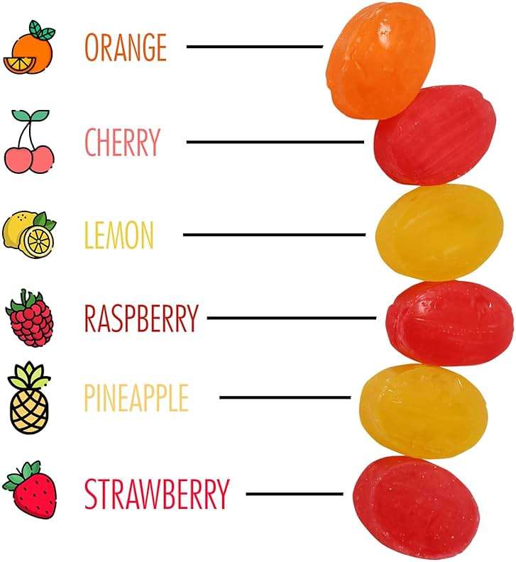A Great Surprise Assorted Fruit-Filled Hard Candy - 4 Pounds - Approx. 275 Pieces - Bulk Individually Wrapped Office Bon Bons for Candy Bowls - Image 3