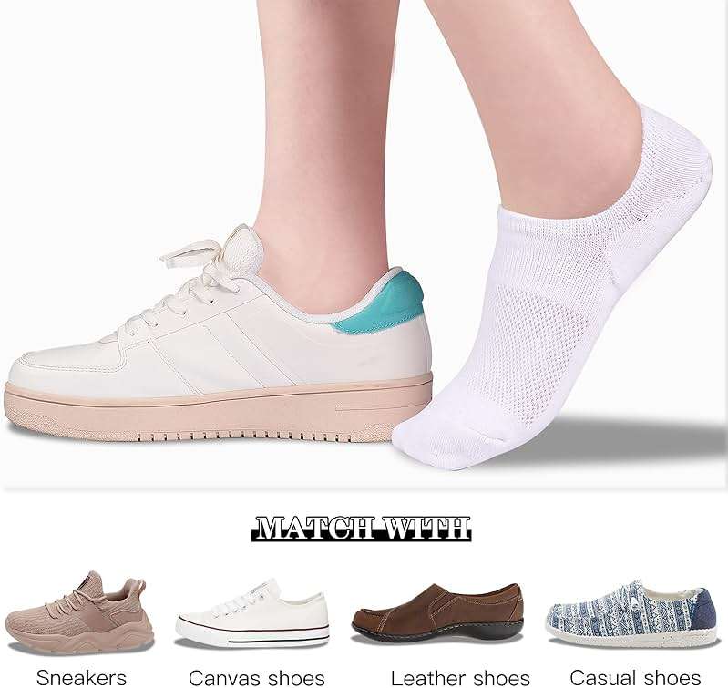 Heatuff No Show Socks Womens Cotton Low Cut Non Slip Casual Socks Invisible Flat Boat Liner Socks (6/9 Pairs) - Image 3