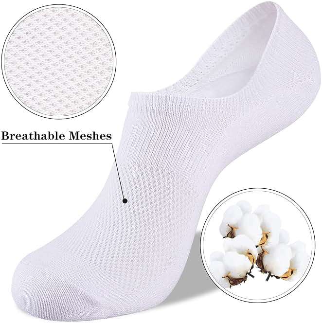 Heatuff No Show Socks Womens Cotton Low Cut Non Slip Casual Socks Invisible Flat Boat Liner Socks (6/9 Pairs) - Image 4