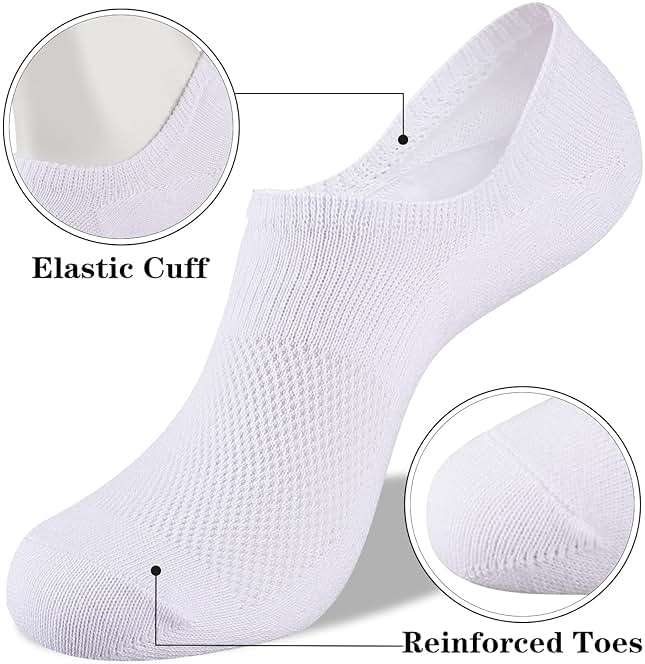 Heatuff No Show Socks Womens Cotton Low Cut Non Slip Casual Socks Invisible Flat Boat Liner Socks (6/9 Pairs) - Image 7