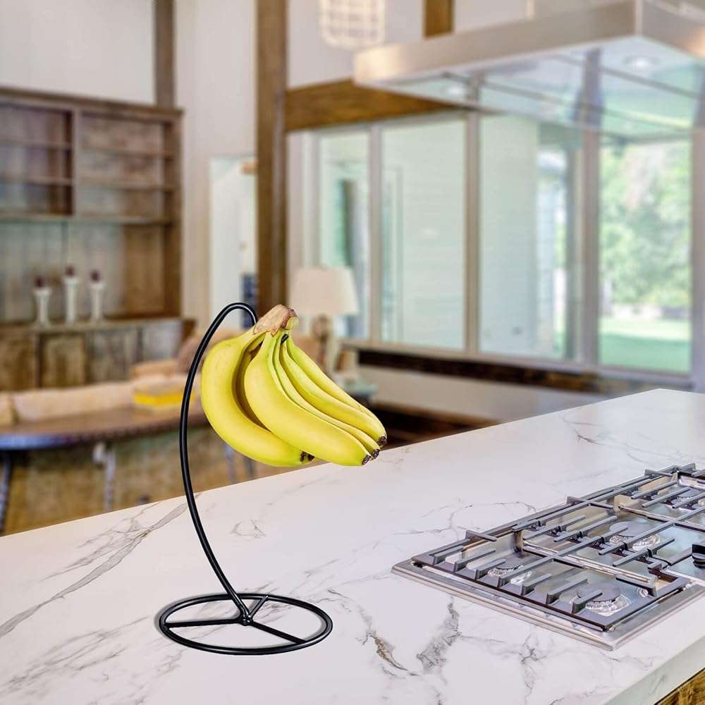 EGMEHOAD Banana Holder Stand, Banana Hanger Black-Metal Bananas Tree Hanger | Banana Stand Black, Metal Bananas Holder to Keep Bananas Fresh for 15LB,Easy to Install - Image 6