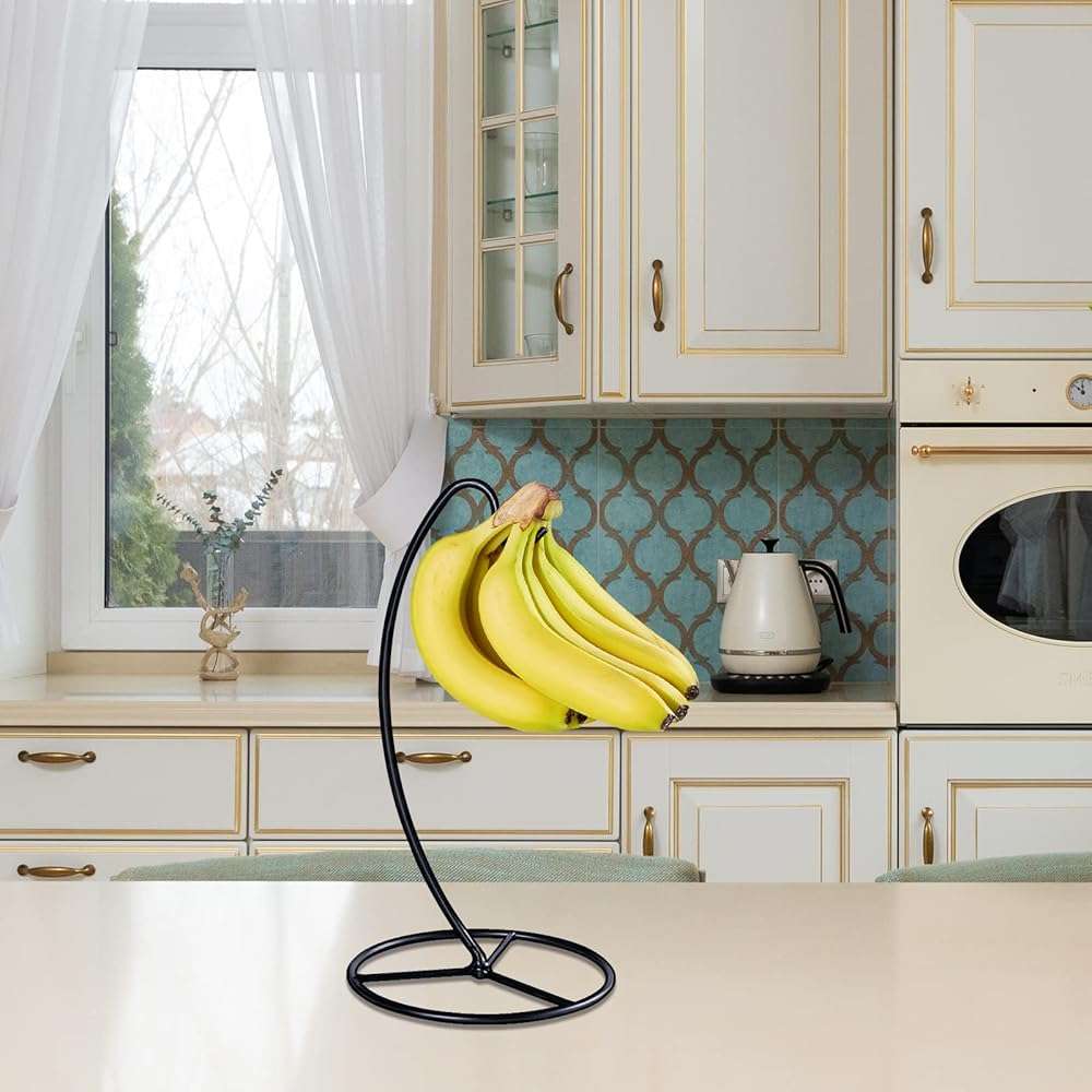 EGMEHOAD Banana Holder Stand, Banana Hanger Black-Metal Bananas Tree Hanger | Banana Stand Black, Metal Bananas Holder to Keep Bananas Fresh for 15LB,Easy to Install - Image 8