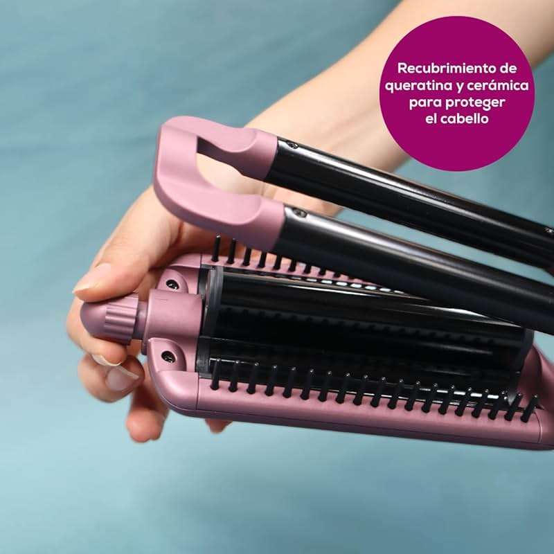 Beurer HT65 4-in-1 Wave Styler, 3 Barrel Curling Iron and Crimper, Adjustable Deep Hair Waver Wand for Beach, Mermaid, Natural, and Water Waves, Curls, Crimps, Hot Styling Tools - Image 3