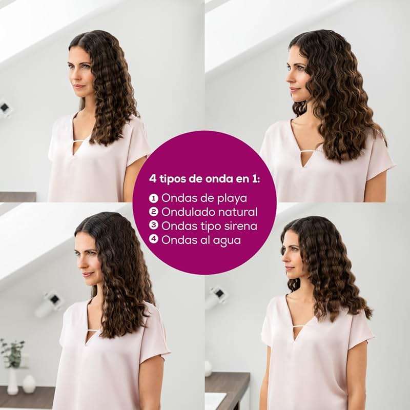 Beurer HT65 4-in-1 Wave Styler, 3 Barrel Curling Iron and Crimper, Adjustable Deep Hair Waver Wand for Beach, Mermaid, Natural, and Water Waves, Curls, Crimps, Hot Styling Tools - Image 5