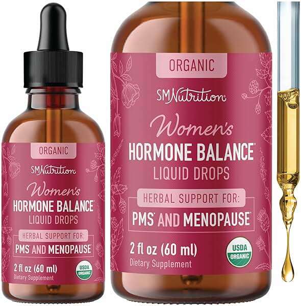 Hormone Balance Liquid Drops | with Black Cohosh, Stinging Nettle, Red Raspberry Leaf, Chasteberry & More | Menopause, Hot Flash, & PMS Relief Menstrual Herbal Support Tincture | Vegan Formula | 2oz - Image 1