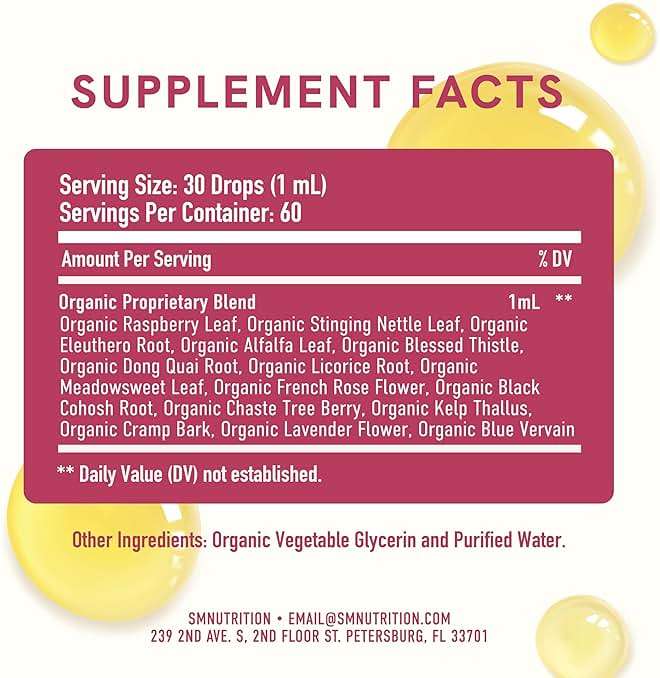 Hormone Balance Liquid Drops | with Black Cohosh, Stinging Nettle, Red Raspberry Leaf, Chasteberry & More | Menopause, Hot Flash, & PMS Relief Menstrual Herbal Support Tincture | Vegan Formula | 2oz - Image 6