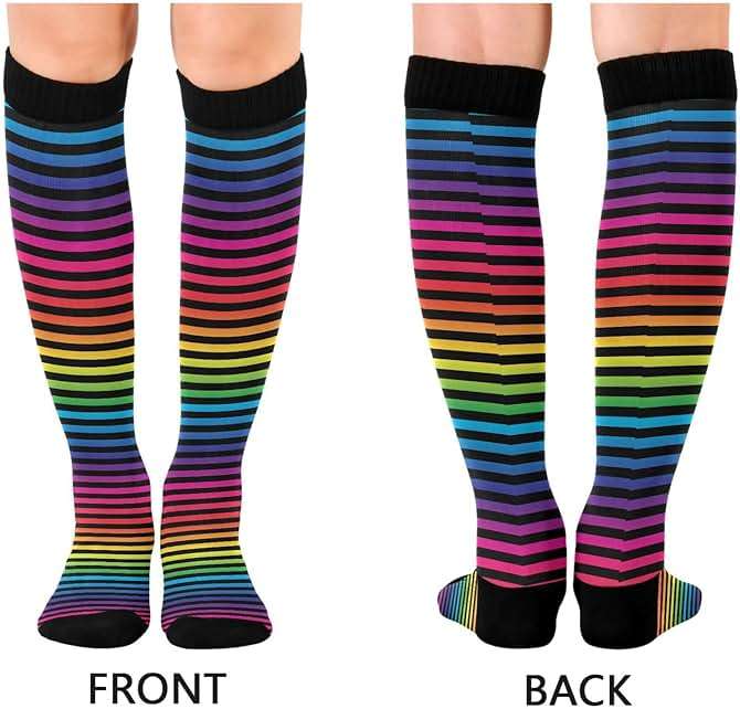 Wusikd Cats Compression Socks for Women and Men Circulation Cute Long Socks for Athletic Running 1 - Image 2
