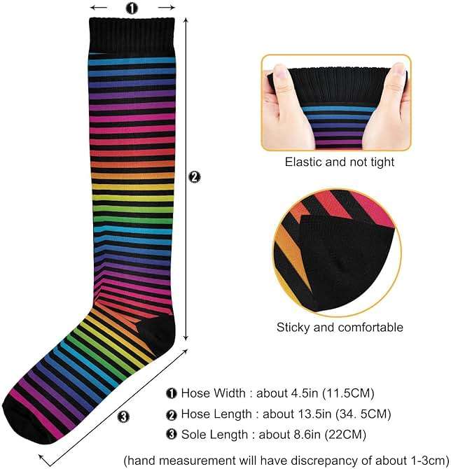 Wusikd Cats Compression Socks for Women and Men Circulation Cute Long Socks for Athletic Running 1 - Image 3