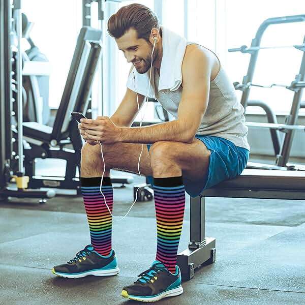 Wusikd Cats Compression Socks for Women and Men Circulation Cute Long Socks for Athletic Running 1 - Image 6
