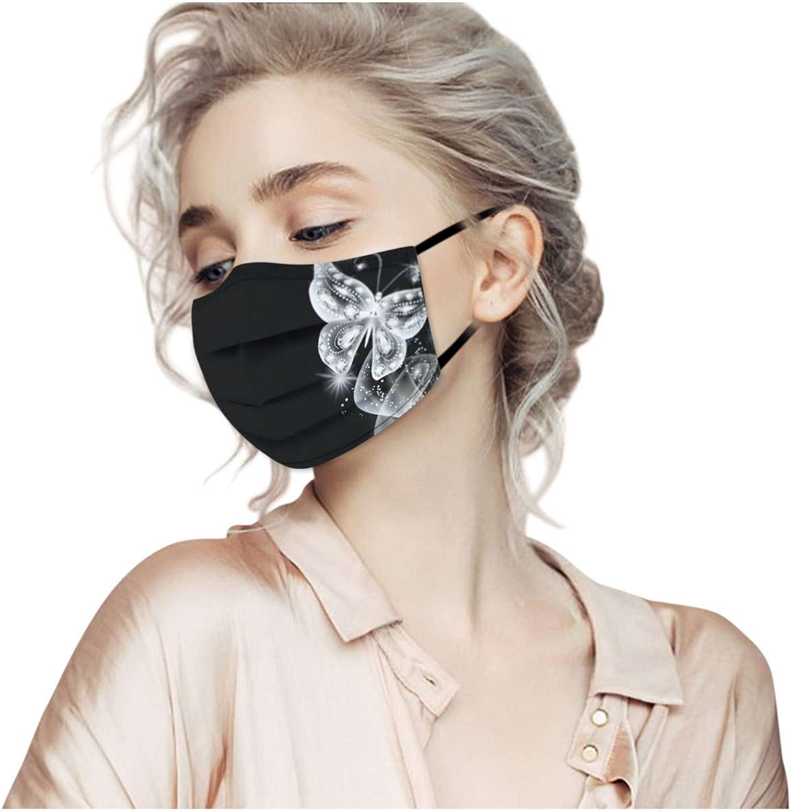 50Pack Mask for Women Disposable Holiday Skin Care Balaclava Designer Facial Masks with Adjustable Earloop Face_Mask - Image 7