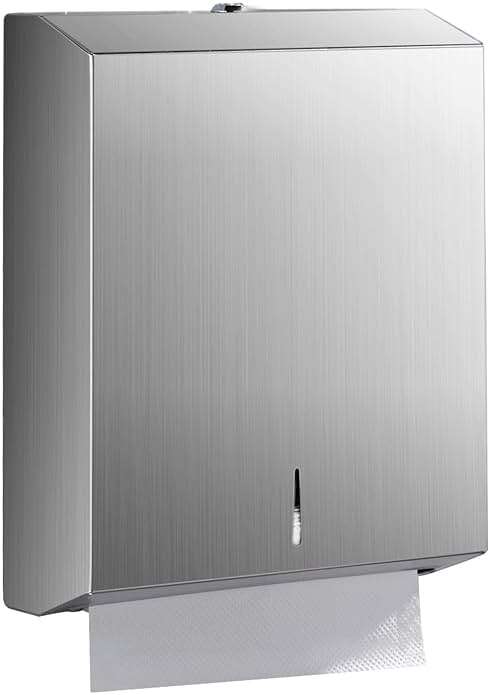 Paper Towel Dispenser Wall Mount - Multifold Trifold Paper Towel Dispensers, Large Capacity Stainless Steel Tissue Holder, Suitable for Bathrooms and Public Places - Image 1