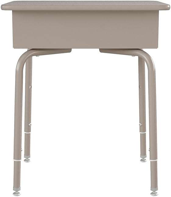 Flash Furniture Billie Student Desk - Gray Granite Open Front School Desk - Silver Metal Frame - 24"W x 18"D Adjustable Height, Durable for School or Remote Learning - Image 8