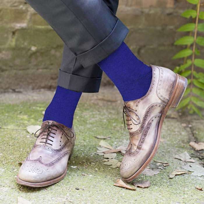 Feraricci Solid Color Casual Dress Socks for Men - Colorful & Comfortable Crew Socks - Image 6