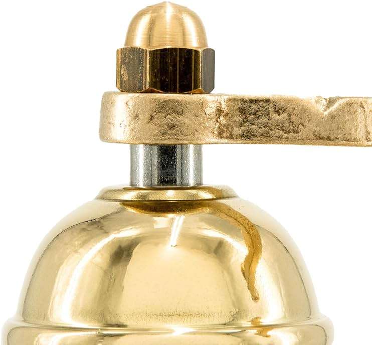 Alexander Home Original Greek Pepper Mill, 9-Inch Brass – European Manual Pepper Grinder Refillable, with Polishing Cloth - Image 5