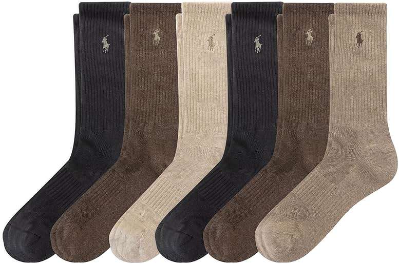 POLO RALPH LAUREN Men's Performance Crew Socks 6 Pack - Image 1