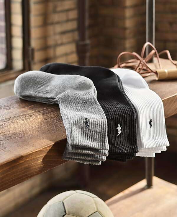 POLO RALPH LAUREN Men's Performance Crew Socks 6 Pack - Image 3